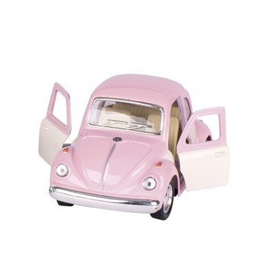 Mini voiture coccinelle rose pastel