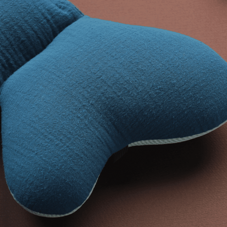 Nuida - Matelas de poussette universel gaze de coton bleu